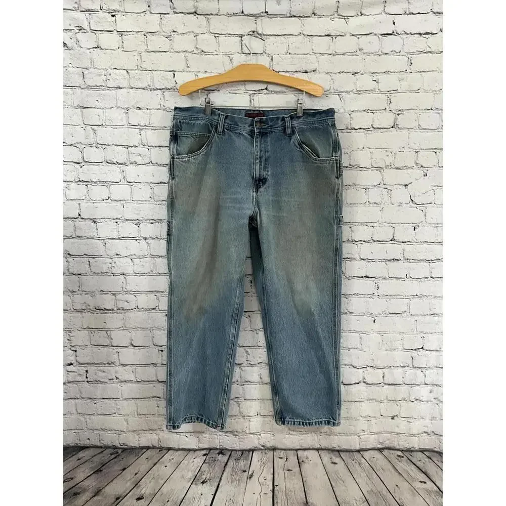 FiveBrother Men's Light Wash Denim‎ Jeans Size 38x30